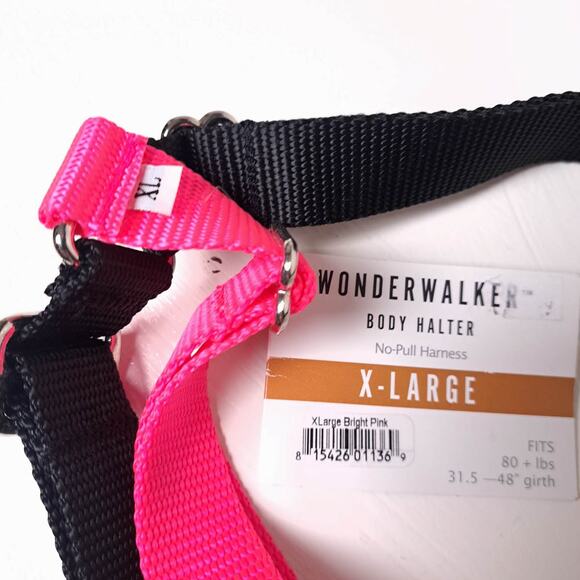 Wonder Walker Black Pink Body Halter No-Pull Dog Harness XL NWT - Picture 3 of 6